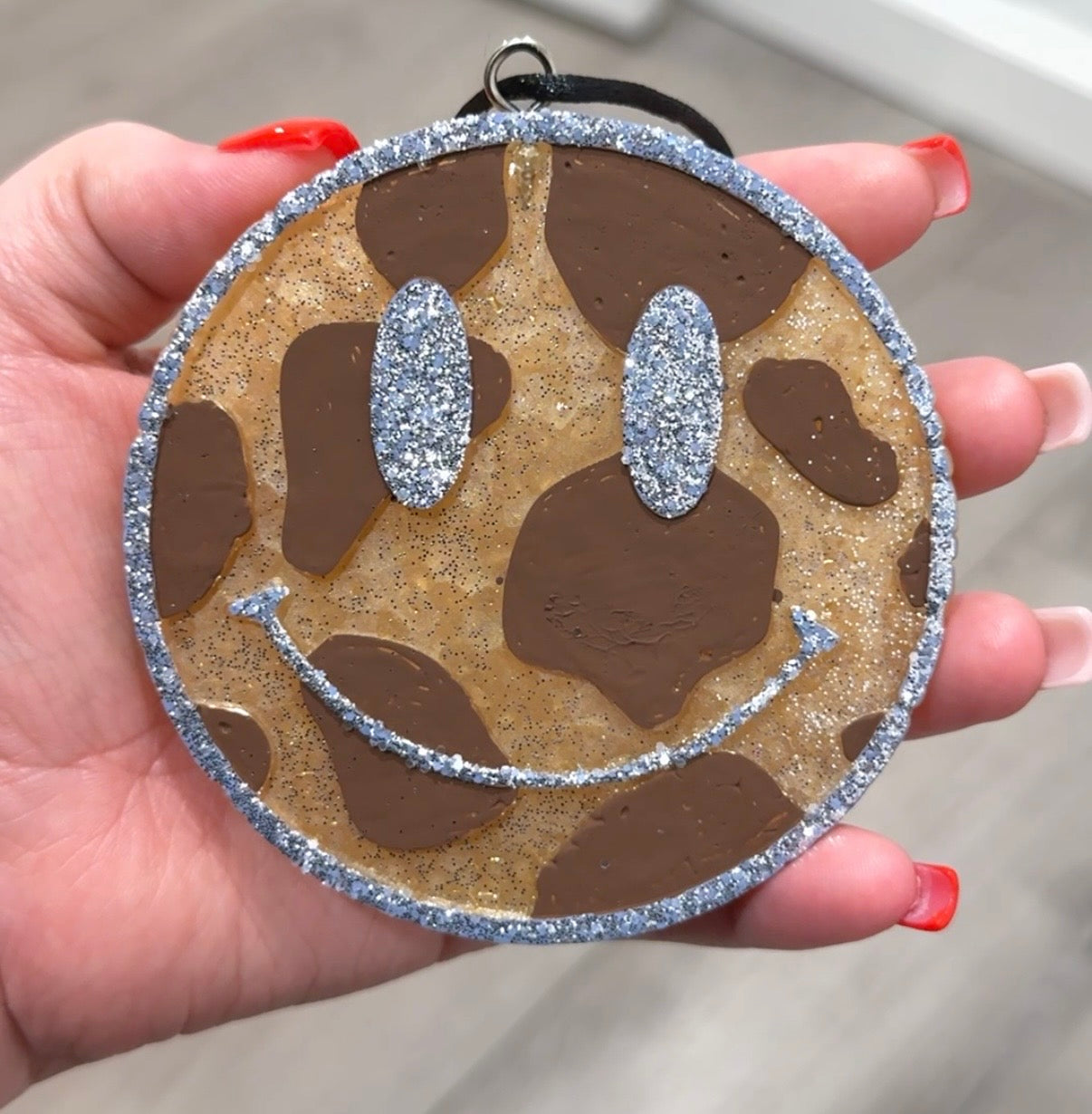 Cow Print Smiley Freshie