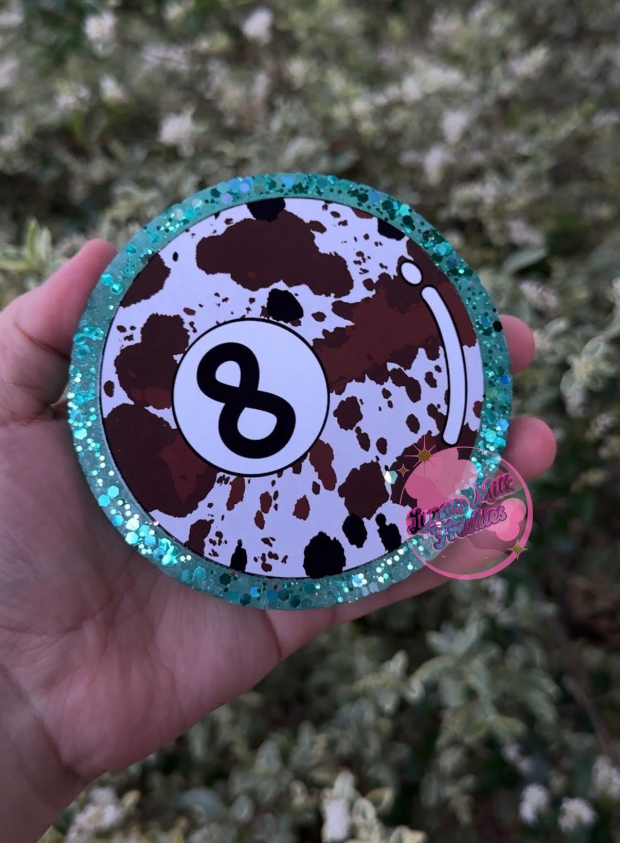 4” Circle 8Ball Freshie