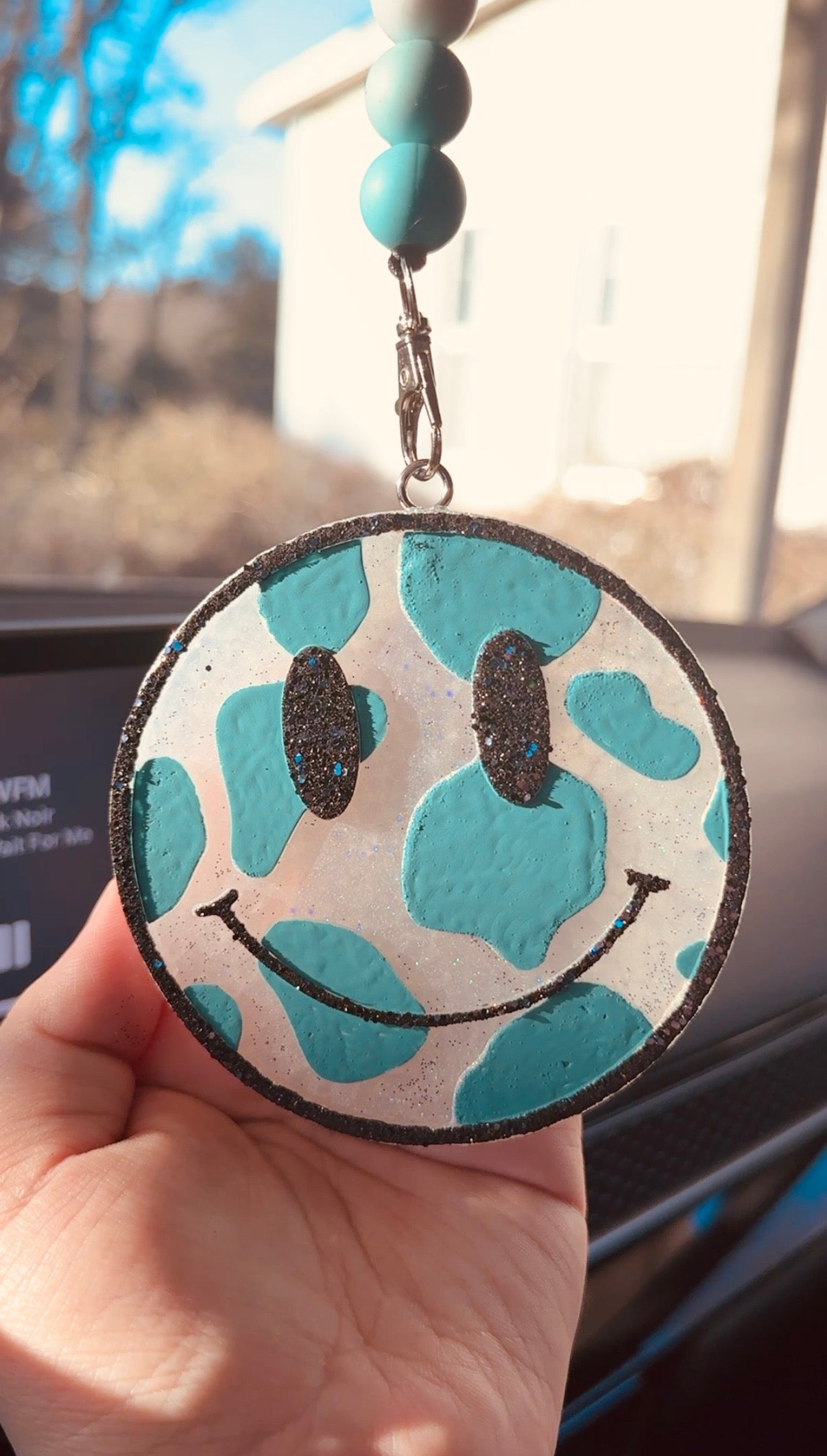 Cow Print Smiley Freshie