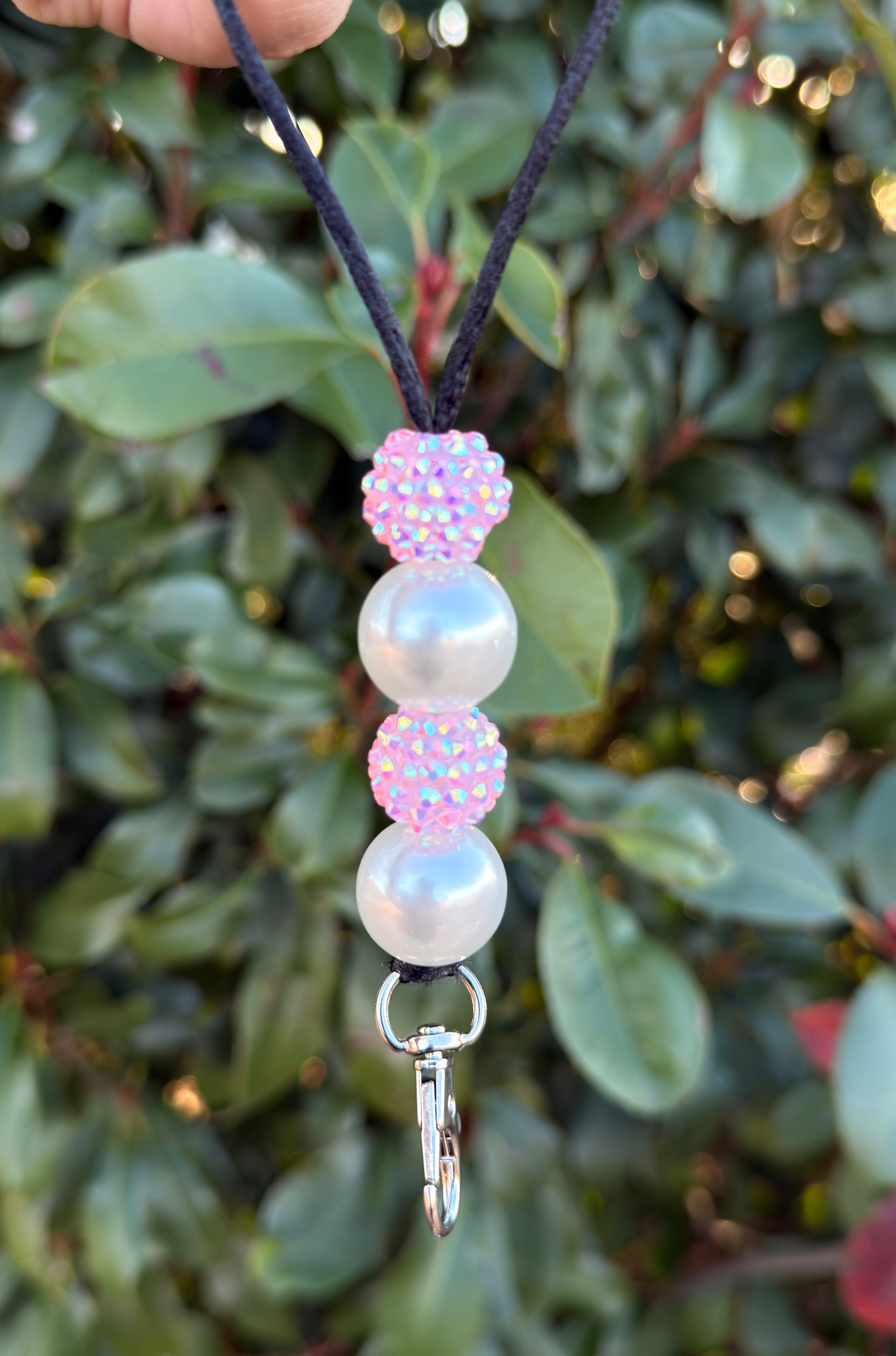 Pink & Pearl Moonstrand Freshie Hanger
